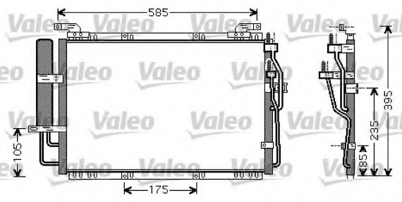 Радиатор кондиционера 818075 VALEO