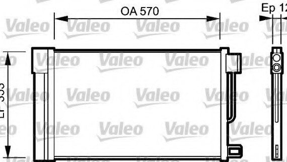 818193 Valeo PHC Радиатор кондиционера 818193 VALEO