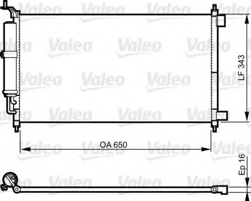 814221 Valeo PHC Конденсатор кондиціонера NISSAN JUKE (вир-во VALEO)