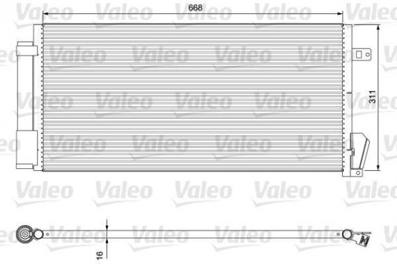 814377 Valeo PHC Радиатор кондиционера 814377 VALEO