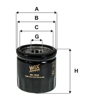 WL7523 WIX-FILTRON Фільтр масляний WL7523 WIX FILTERS