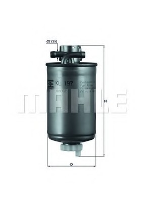KL 197 MAHLE Фильтр топливный Audi KL 197 MAHLE