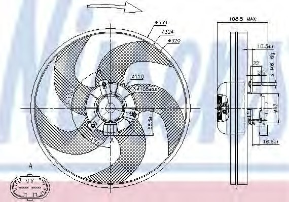 85672 NISSENS (Дания) Вентилятор радиатора 85672 NISSENS