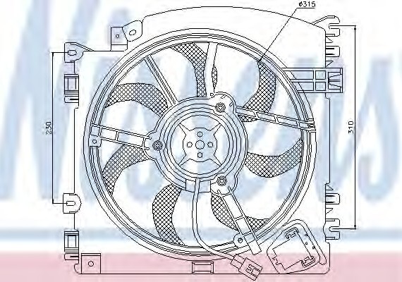 85598 NISSENS (Дания) Вентилятор радиатора 85598 NISSENS