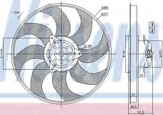 85794 NISSENS (Дания) Вентилятор радиатора 85794 NISSENS