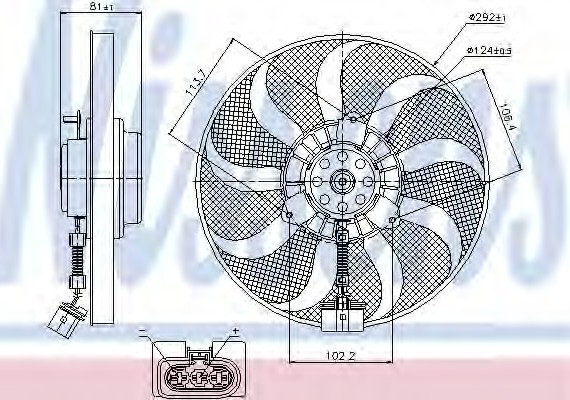 85715 NISSENS (Дания) Вентилятор радиатора 85715 NISSENS