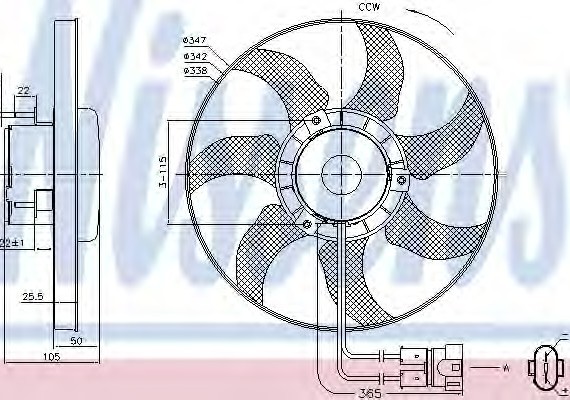 85749 NISSENS (Дания) ВЕНТИЛЯТОР РАДІАТОРА 85749 NISSENS