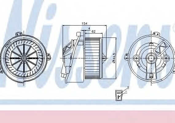 87129 NISSENS (Дания) Вентилятор отопителя 87129 NISSENS