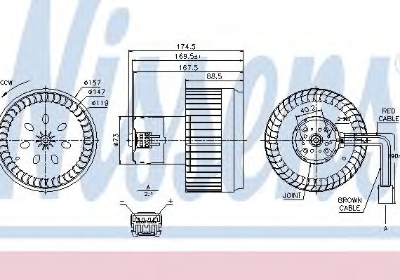 87123 NISSENS (Дания) Вентилятор отопителя 87123 NISSENS