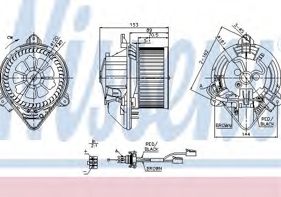 87053 NISSENS (Дания) Вентилятор отопителя 87053 NISSENS