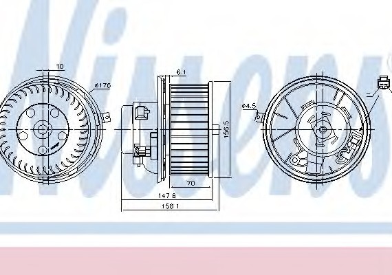 87187 NISSENS (Дания) Вентилятор отопителя 87187 NISSENS