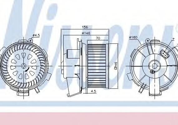 87181 NISSENS (Дания) Вентилятор отопителя 87181 NISSENS