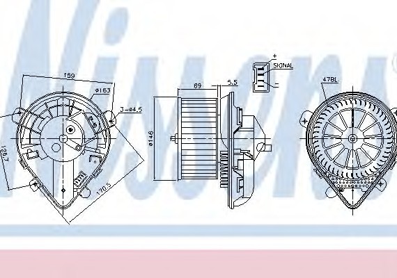 87179 NISSENS (Дания) Вентилятор отопителя 87179 NISSENS