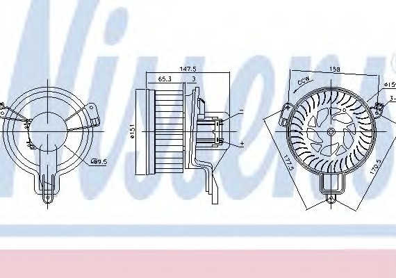 87259 NISSENS (Дания) Вентилятор отопителя 87259 NISSENS