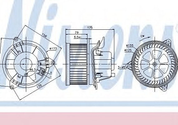 87122 NISSENS (Дания) Вентилятор отопителя 87122 NISSENS