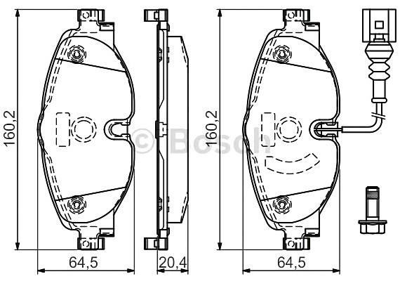 0986494660 BOSCH Колодки дискові 0986494660 BOSCH