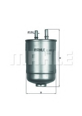 KL 485/15D MAHLE Фильтр топливный KL 485/15D MAHLE