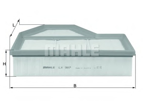 LX 987 MAHLE Фільтр забору повітря