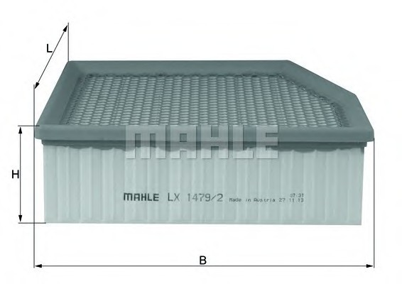 LX 1479/2 MAHLE Фильтр воздушный LX 1479/2 MAHLE