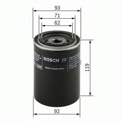 Фото масляный фильтр 0451103278 BOSCH Масляный фильтр 0451103278 BOSCH