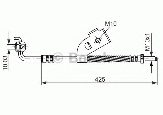 1987476568 BOSCH Тормозной шланг 1987476568 BOSCH
