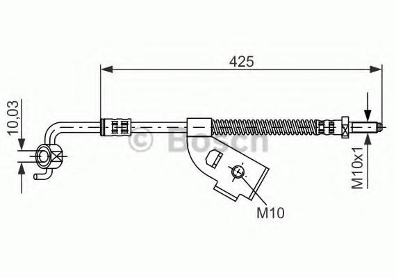 Фото тормозной шланг 1987476567 BOSCH 1987476567 BOSCH 1987476567 BOSCH Тормозной шланг 1987476567 BOSCH