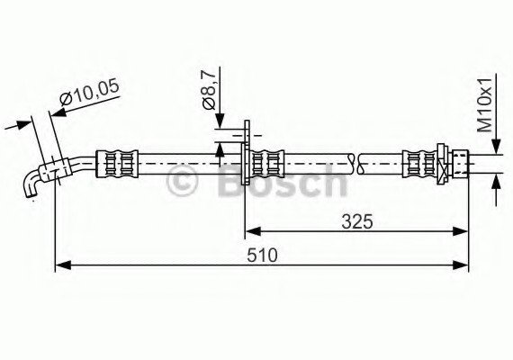 Фото тормозной шланг 1987476764 BOSCH 1987476764 BOSCH 1987476764 BOSCH Тормозной шланг 1987476764 BOSCH