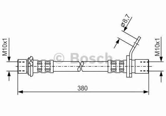 Фото тормозной шланг 1987476162 BOSCH 1987476162 BOSCH 1987476162 BOSCH Тормозной шланг 1987476162 BOSCH