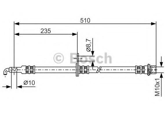 Фото тормозной шланг 1987476355 BOSCH 1987476355 BOSCH 1987476355 BOSCH Тормозной шланг 1987476355 BOSCH