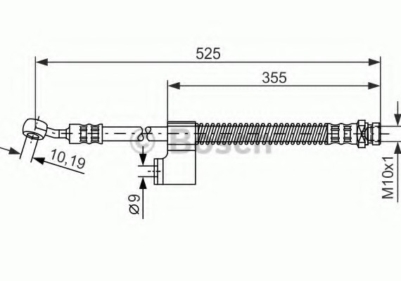 1987476189 BOSCH ШЛАНГ ГАЛЬМ. ПЕРЕДНІЙ ПРАВ