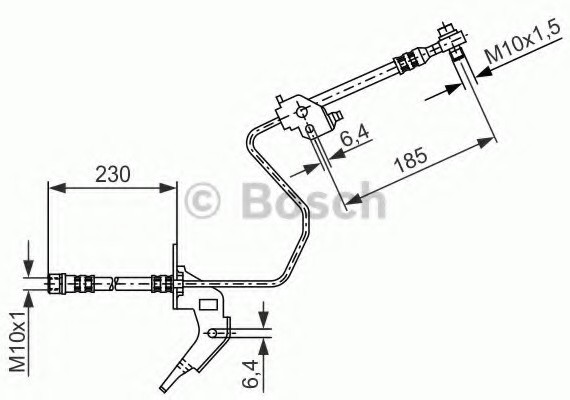 Фото тормозной шланг 1987476199 BOSCH 1987476199 BOSCH 1987476199 BOSCH Тормозной шланг 1987476199 BOSCH