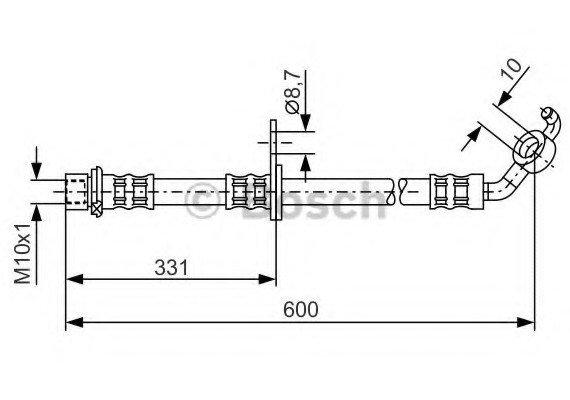 1987476106 BOSCH Тормозной шланг 1987476106 BOSCH