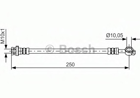 1987481435 BOSCH ШЛАНГ ГАЛЬМ. ЗАДНІЙ ПРАВ