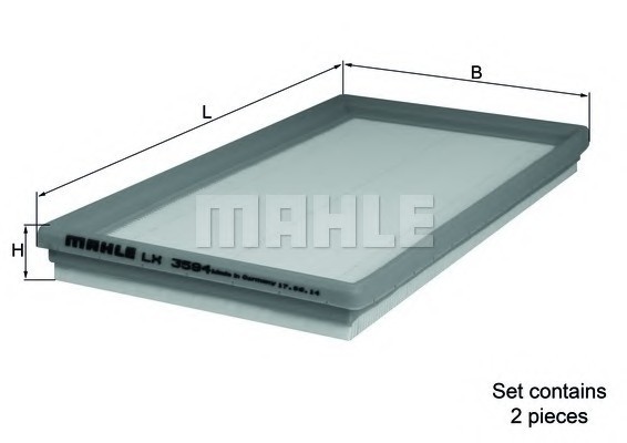 Фото фильтр воздушный LX 3594/S MAHLE LX 3594/S MAHLE LX 3594/S MAHLE Фильтр воздушный LX 3594/S MAHLE