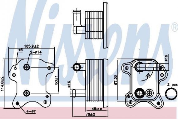 90801 NISSENS (Дания) Масляный радіатор 90801 NISSENS