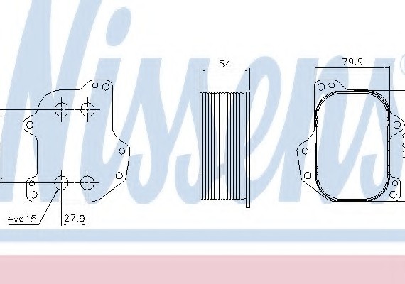 90745 NISSENS (Дания) Масляный радиатор 90745 NISSENS