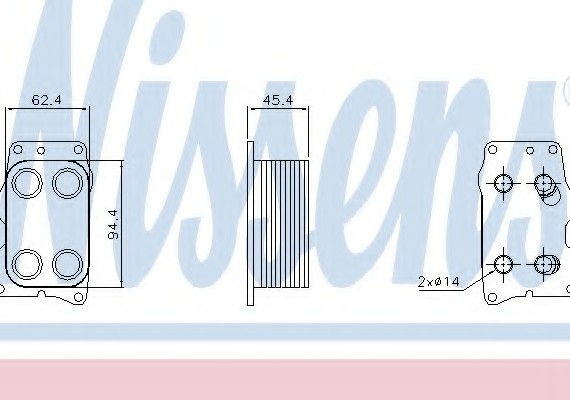 90740 NISSENS (Дания) Масляный радиатор 90740 NISSENS