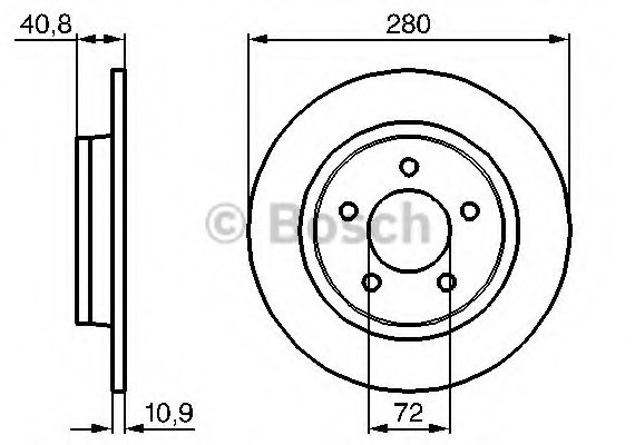 0986479181 BOSCH Диск гальмівний