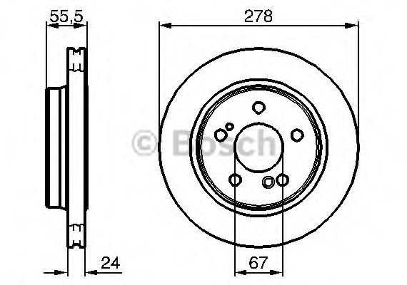 0986479133 BOSCH Тормозной диск 0986479133 BOSCH