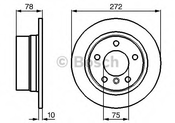 0986478641 BOSCH Тормозной диск 0986478641 BOSCH
