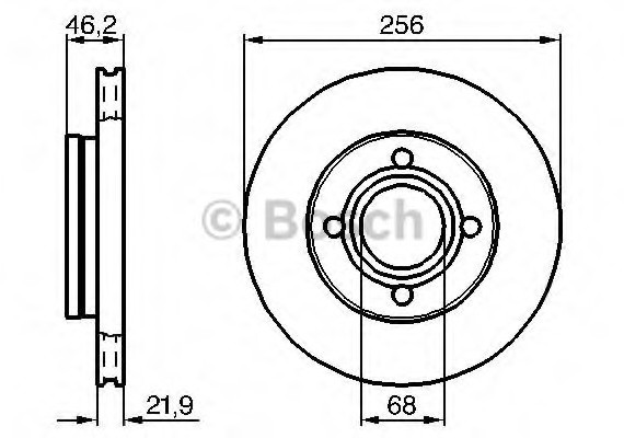 Тормозной диск 0986478018 BOSCH