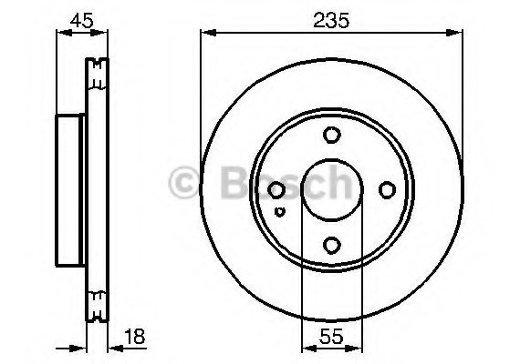 0986478241 BOSCH Тормозной диск 0986478241 BOSCH