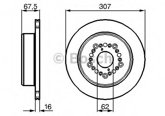 Тормозной диск 0986479023 BOSCH