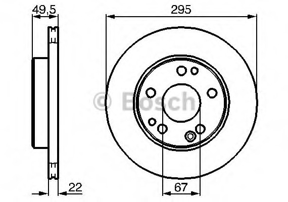 Тормозной диск 0986478525 BOSCH