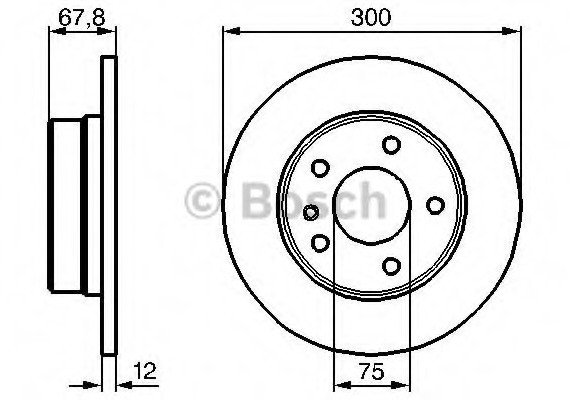 Тормозной диск 0986478322 BOSCH