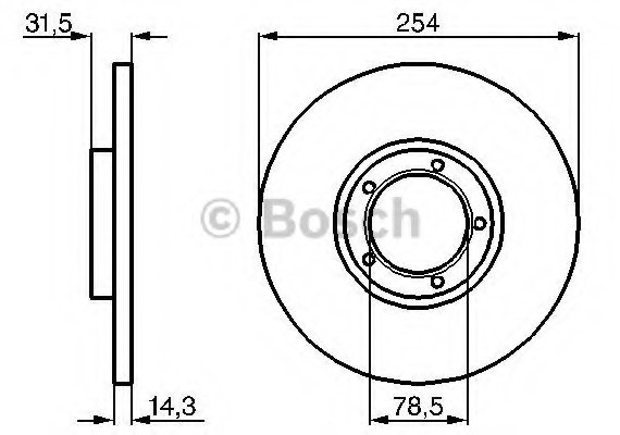 Тормозной диск 0986478345 BOSCH