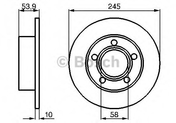 Фото диск гальмівний 0986478461 BOSCH 0986478461 BOSCH Диск гальмівний