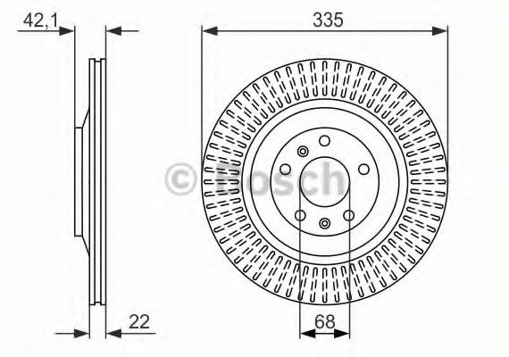 Тормозной диск 0986479591 BOSCH