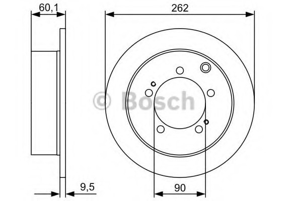 Тормозной диск 0986479512 BOSCH
