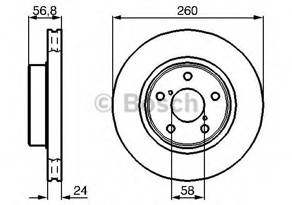 0986478293 BOSCH Тормозной диск 0986478293 BOSCH